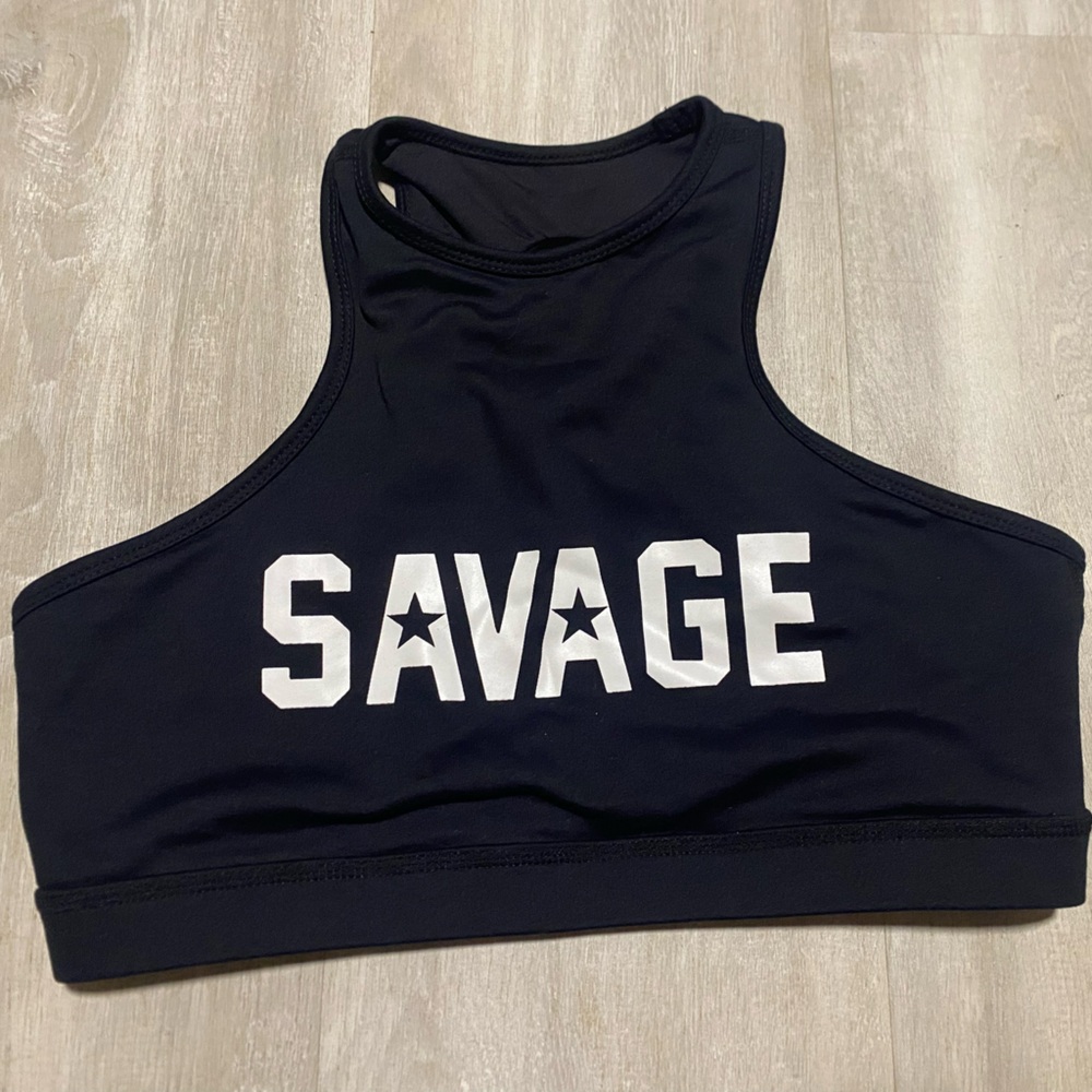 Savage barbell sports bra size large black